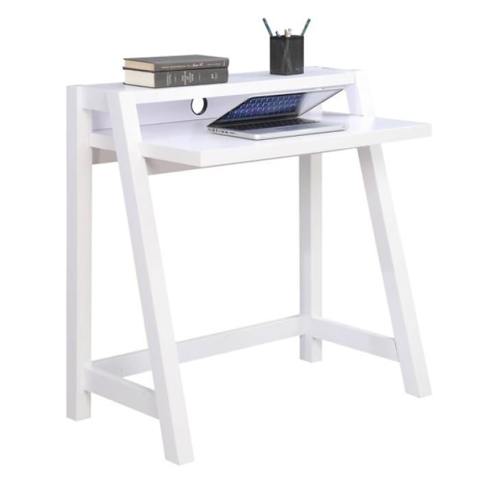 White Wood Lilly 2-Tier Desk