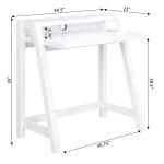 White Wood Lilly 2-Tier Desk
