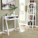 White Wood Lilly 2-Tier Desk