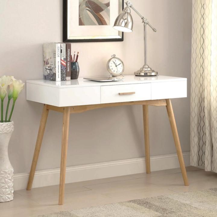 White & Natural Wood Oslo Desk