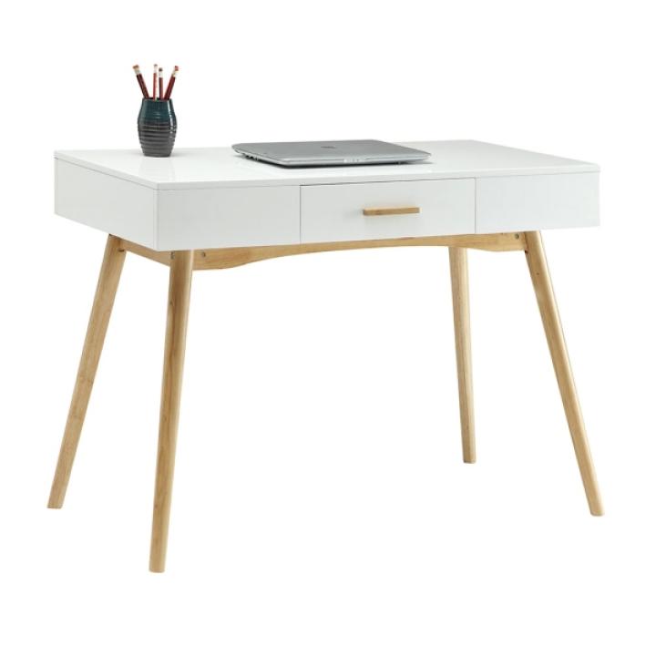 White & Natural Wood Oslo Desk