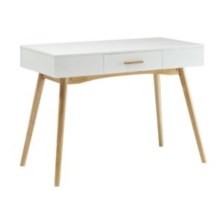 White & Natural Wood Oslo Desk