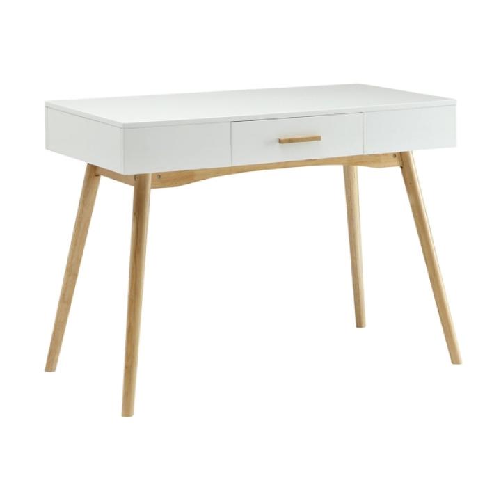 White & Natural Wood Oslo Desk