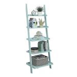 Heritage Blue Wood Ladder Bookshelf