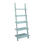Heritage Blue Wood Ladder Bookshelf