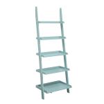 Heritage Blue Wood Ladder Bookshelf