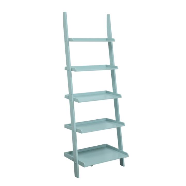Heritage Blue Wood Ladder Bookshelf