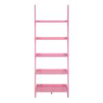 Heritage Pink Wood Ladder Bookshelf
