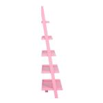 Heritage Pink Wood Ladder Bookshelf