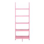 Heritage Pink Wood Ladder Bookshelf