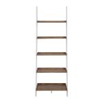 Heritage White Wood Ladder Bookshelf