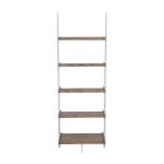 Heritage White Wood Ladder Bookshelf