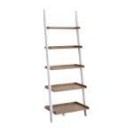 Heritage White Wood Ladder Bookshelf