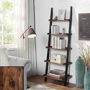 Heritage Two Tone Wood Ladder Bookshelf