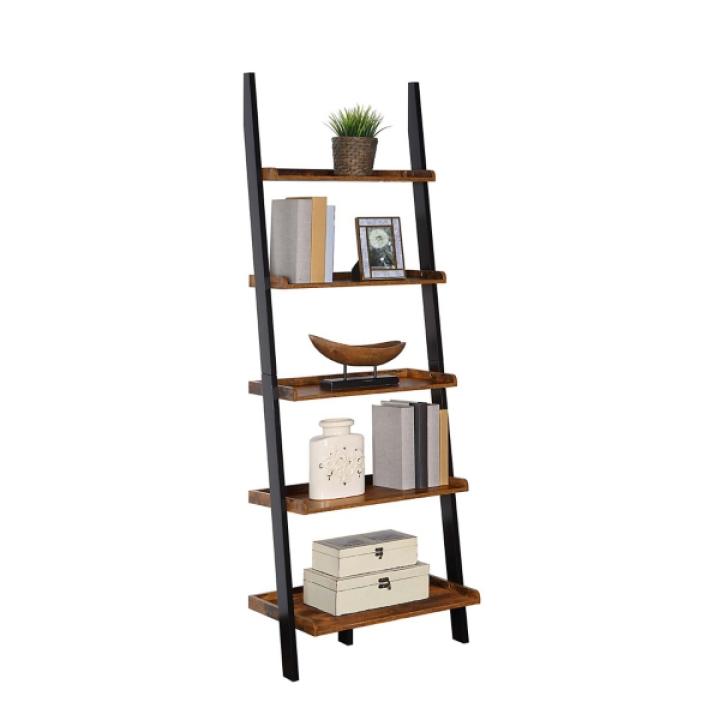 Heritage Two Tone Wood Ladder Bookshelf