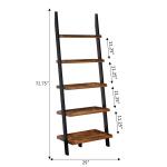 Heritage Two Tone Wood Ladder Bookshelf