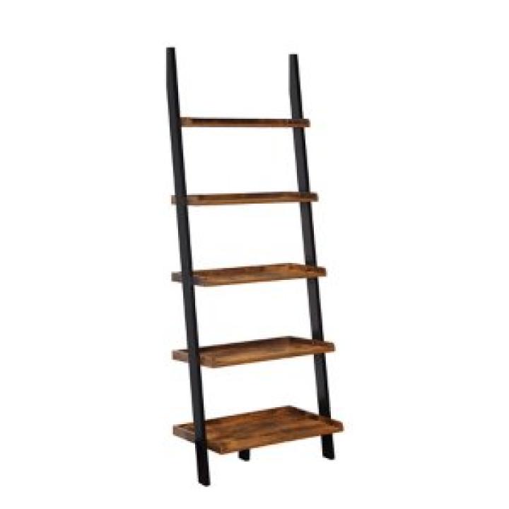 Heritage Two Tone Wood Ladder Bookshelf