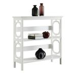 White Geometric 3-Tier Bookcase