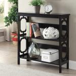 Black Geometric 3-Tier Bookcase