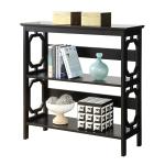 Black Geometric 3-Tier Bookcase