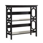Black Geometric 3-Tier Bookcase