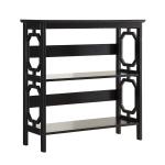 Black Geometric 3-Tier Bookcase