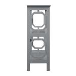 Gray Geometric 3-Tier Bookcase