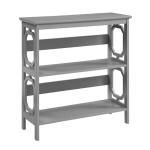 Gray Geometric 3-Tier Bookcase