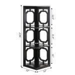 Black Geometric 3-Tier Corner Bookcase