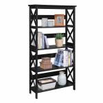 Black 5-Tier Oxford Bookcase