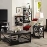 Black 5-Tier Oxford Bookcase