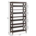 Espresso 5-Tier Oxford Bookcase