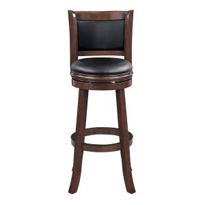 Walnut Wood Extra Tall Swivel Bar Stool