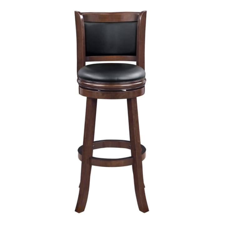 Walnut Wood Extra Tall Swivel Bar Stool