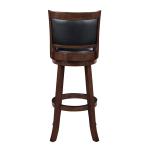 Walnut Wood Extra Tall Swivel Bar Stool