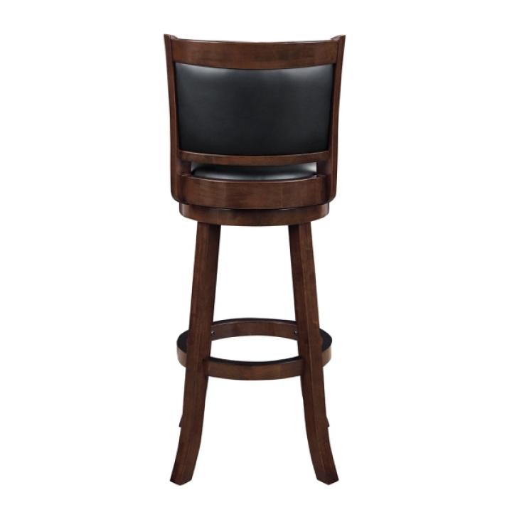 Walnut Wood Extra Tall Swivel Bar Stool