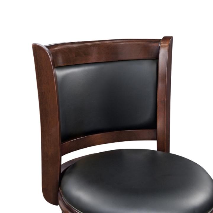 Walnut Wood Extra Tall Swivel Bar Stool