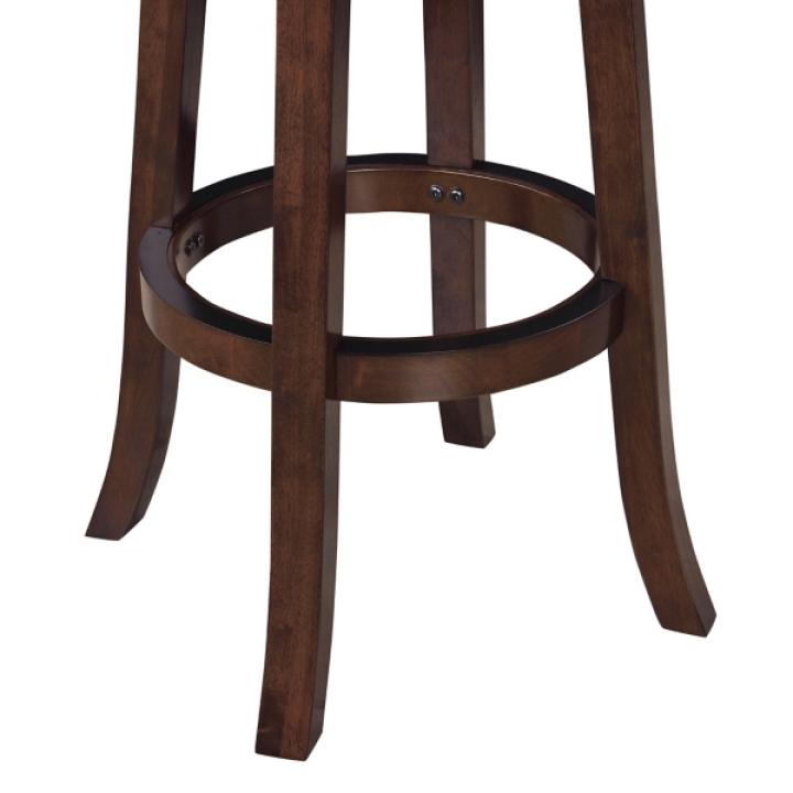 Walnut Wood Extra Tall Swivel Bar Stool