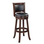 Walnut Wood Extra Tall Swivel Bar Stool