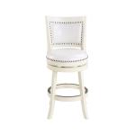 White Faux Leather Bristol Swivel Counter Stool