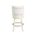 White Faux Leather Bristol Swivel Counter Stool