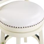 White Faux Leather Bristol Swivel Counter Stool
