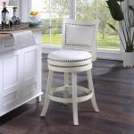 White Faux Leather Bristol Swivel Counter Stool