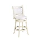 White Faux Leather Bristol Swivel Counter Stool