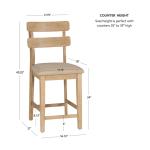 Natural Wood Drury Counter Stools, Set of 2