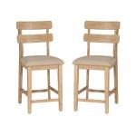 Natural Wood Drury Counter Stools, Set of 2