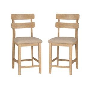 Natural Wood Drury Counter Stools, Set of 2