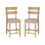 Natural Wood Drury Counter Stools, Set of 2