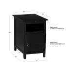Black Wood Birkdale Charging End Table