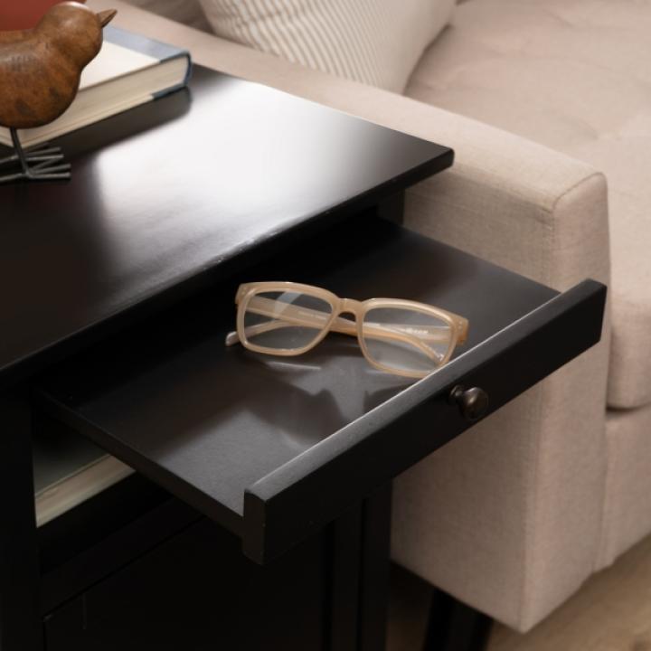 Black Wood Birkdale Charging End Table